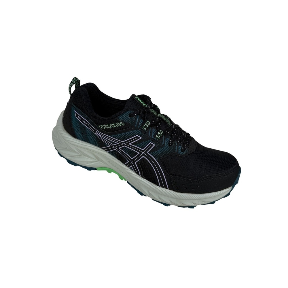 Asics Gel-Venture 9 Trail Running Shoes Women 7.5 D Wide Black Digital Violet